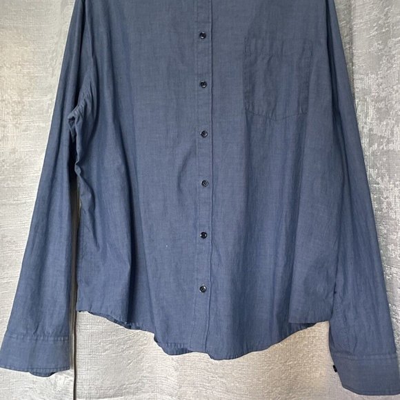 Goodfellow & Co Men's XXL Slim Fit  Long-sleeved Casual Button-Down Shirt - Blue - Picture 2 of 6